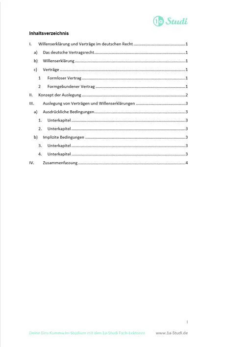Inhaltsverzeichnis Bachelorarbeit 3